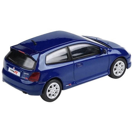 Paragon 2001 Honda Civic Type R EP3 Vivid 1 by 64 Scale Diecast Model Car, Blue Pearl Metallic PA-55346
